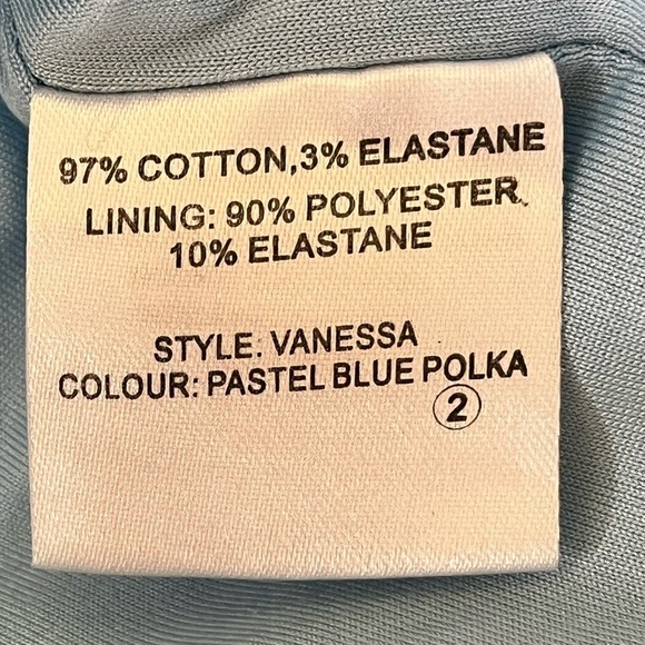 🔥TEMP PRICE DROP🔥 Lindy Bop Vanessa Retro Pencil pastel Blue Polka Dot Dress - Picture 11 of 11